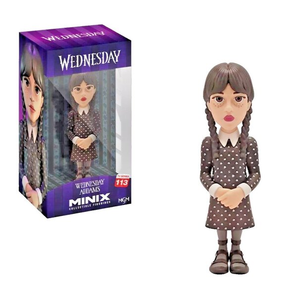 NIB WEDNESDAY Addams Family Vinyl Minix Collectable Figurine TV Series 113 - Picture 2 of 13